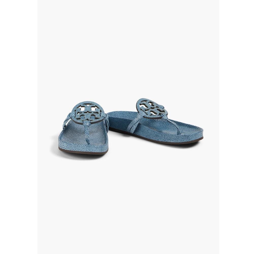 Tory Burch Sea Wind Miller Cloud Leather Thong SandalsComfort Straps US 8.5 - Picture 7 of 9